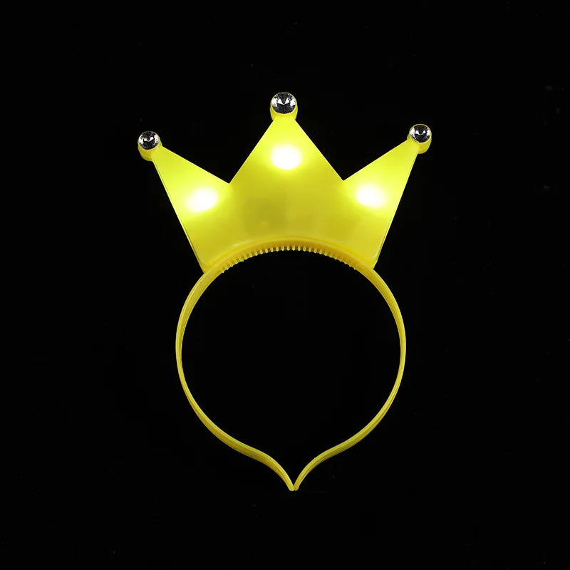 LED Crown Headband Light Up Crowns and Tiaras for Girls Women Cosplay Birthday Luminous Wedding Halloween Festival