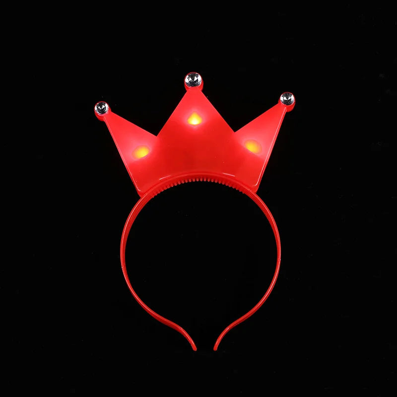 LED Crown Headband Light Up Crowns and Tiaras for Girls Women Cosplay Birthday Luminous Wedding Halloween Festival