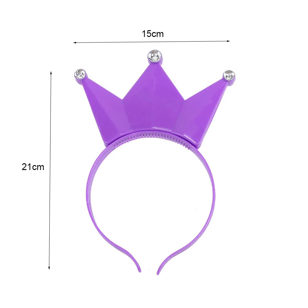 LED Crown Headband Light Up Crowns and Tiaras for Girls Women Cosplay Birthday Luminous Wedding Halloween Festival